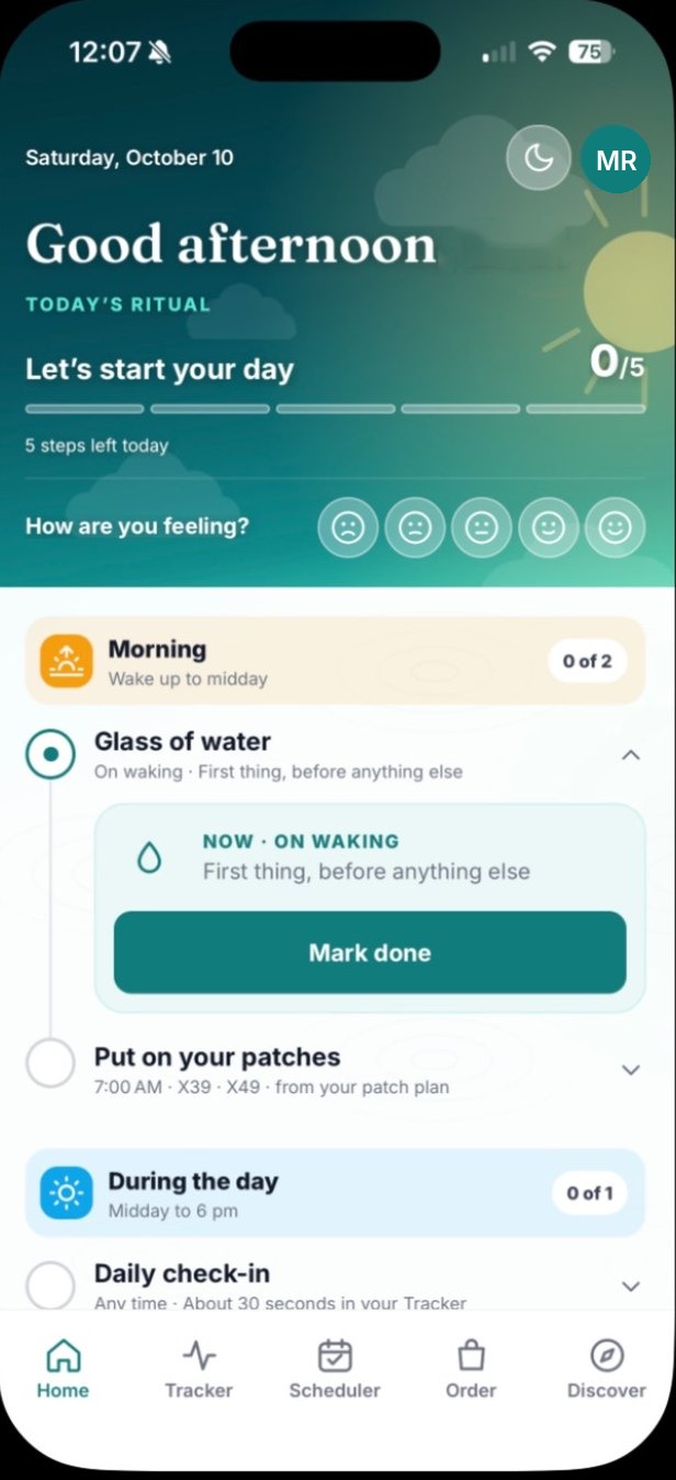 DFS Health home screen in the Tidal theme, light mode